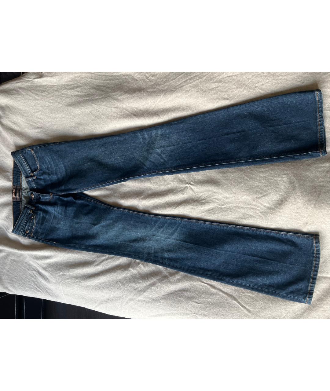 ROBERTO CAVALLI Синие хлопковые прямые джинсы, фото 8