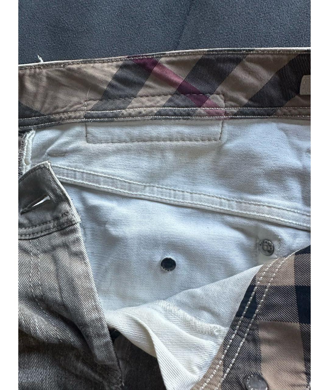 BURBERRY BRIT Бежевые хлопко-эластановые джинсы слим, фото 8
