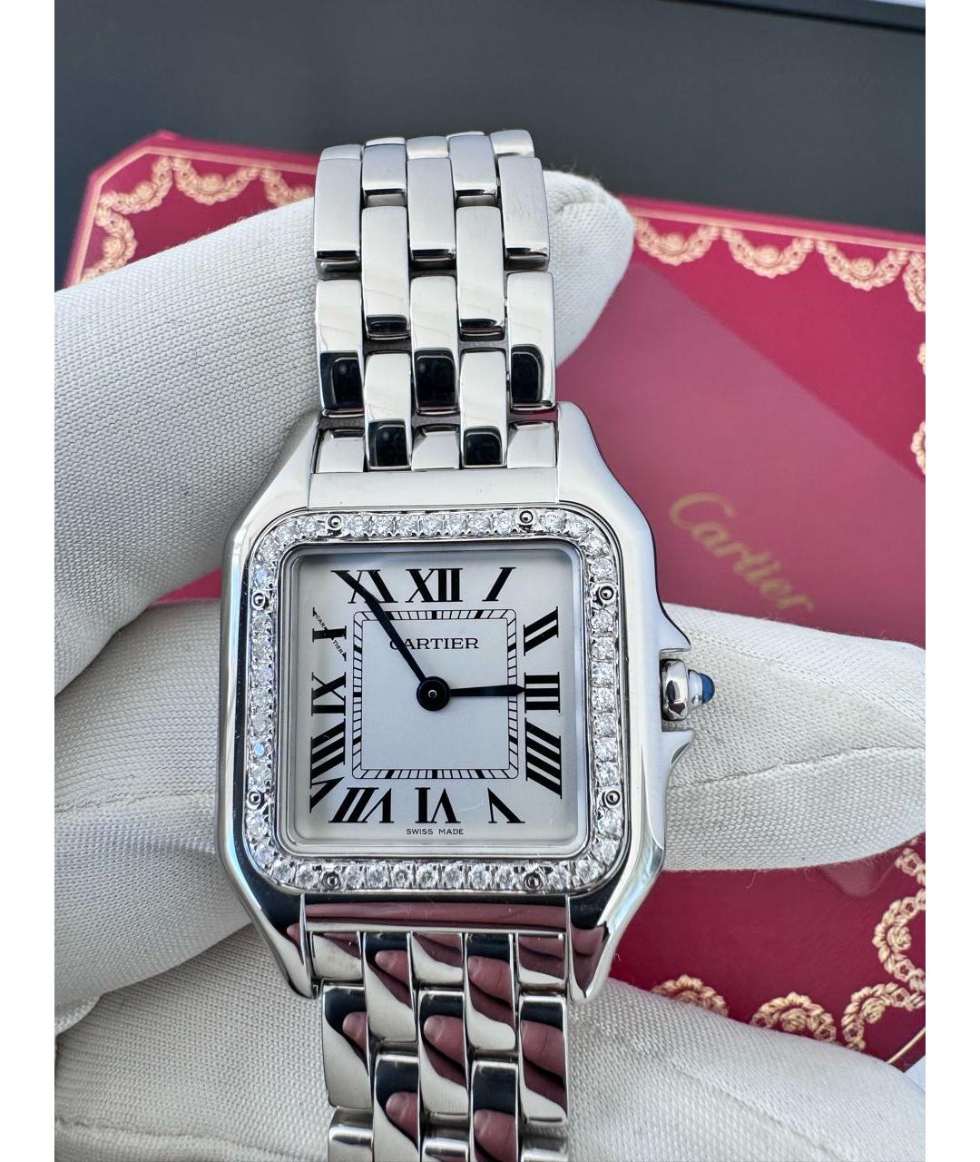 CARTIER Белые часы, фото 4