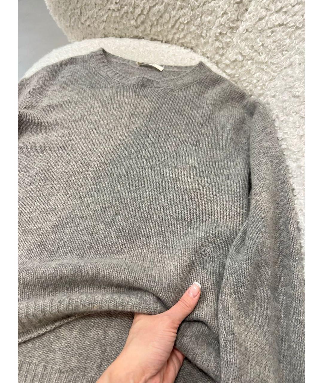 CELINE PRE-OWNED Серый кашемировый джемпер / свитер, фото 7