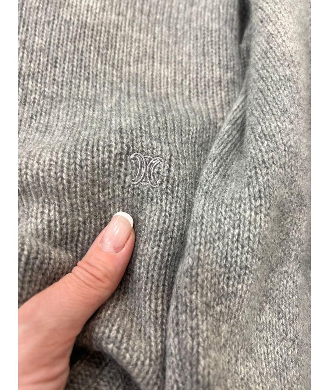 CELINE PRE-OWNED Серый кашемировый джемпер / свитер, фото 6