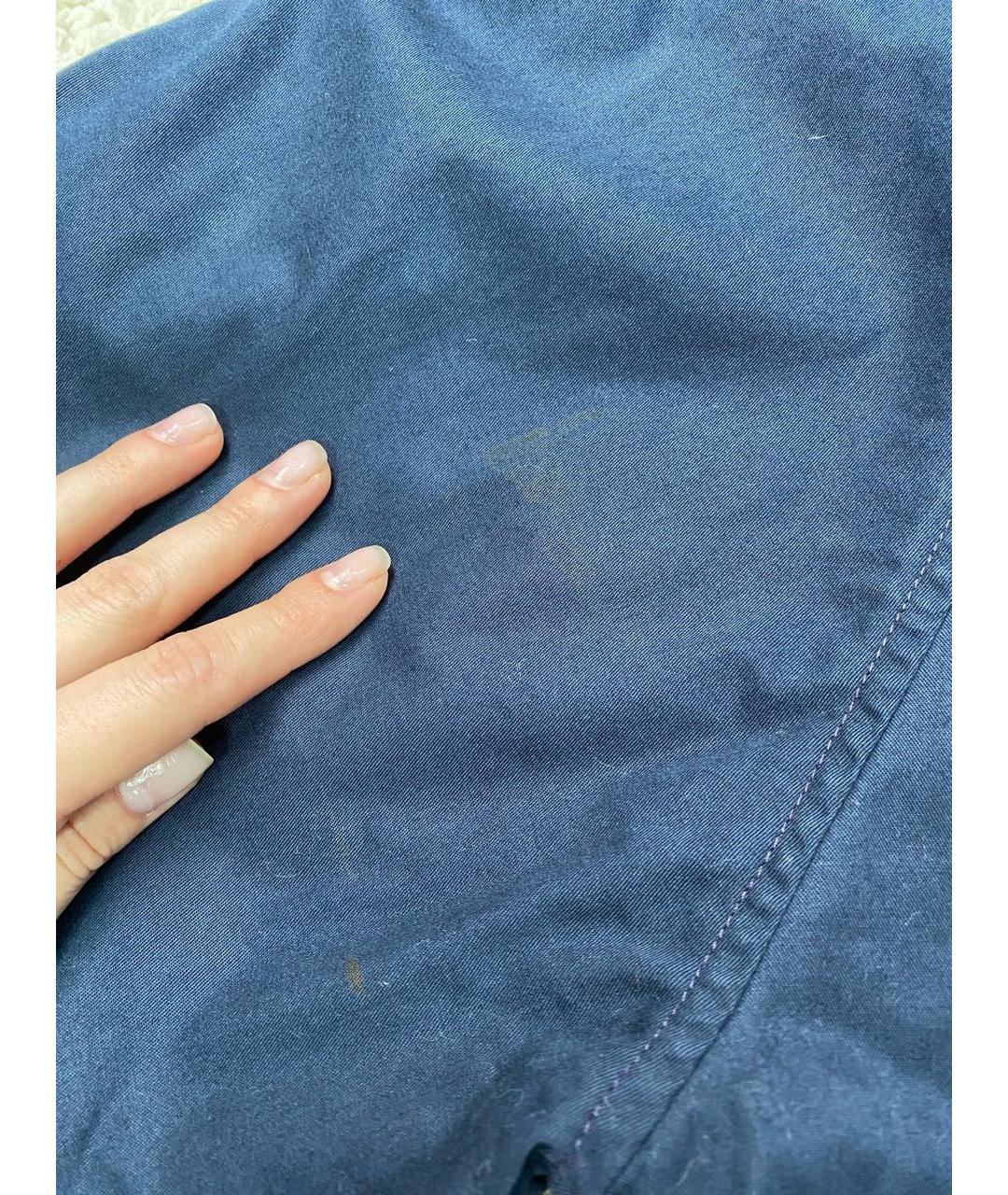 BURBERRY Темно-синяя полиэстеровая куртка, фото 8