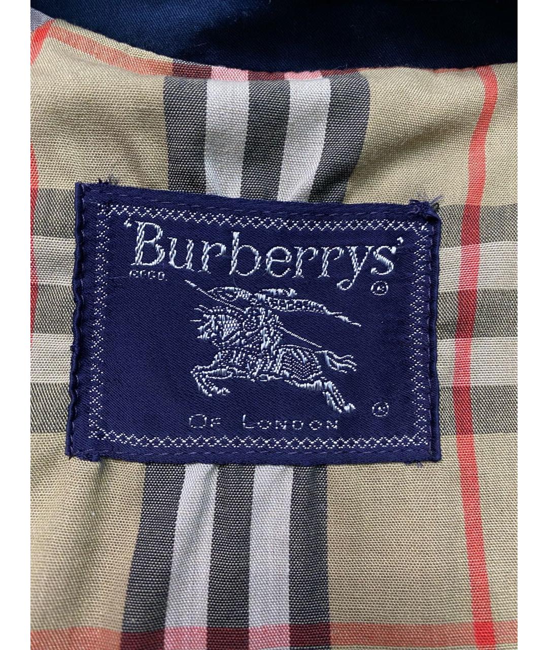 BURBERRY Темно-синяя полиэстеровая куртка, фото 4