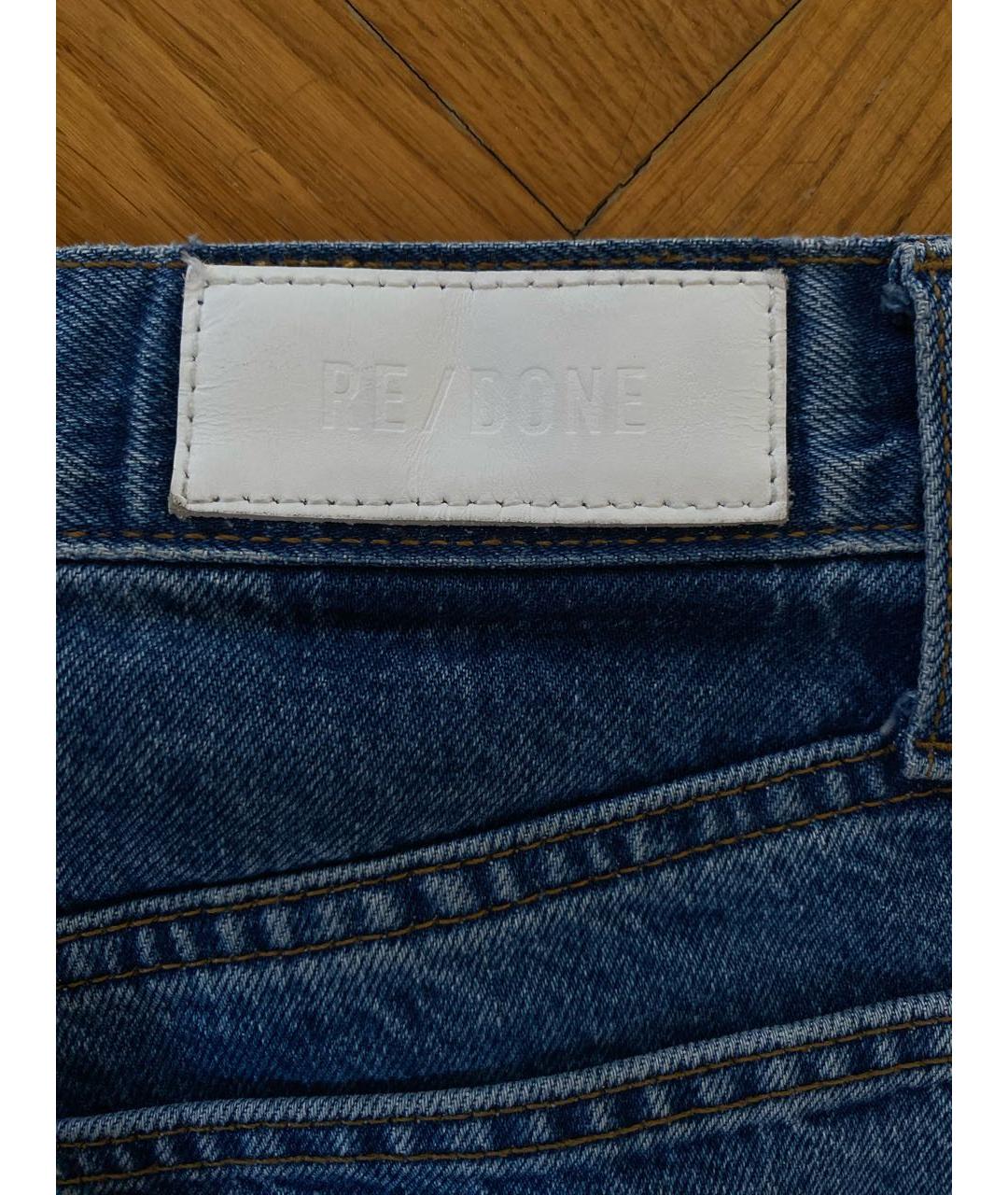 RE/DONE Синие хлопковые прямые джинсы, фото 5