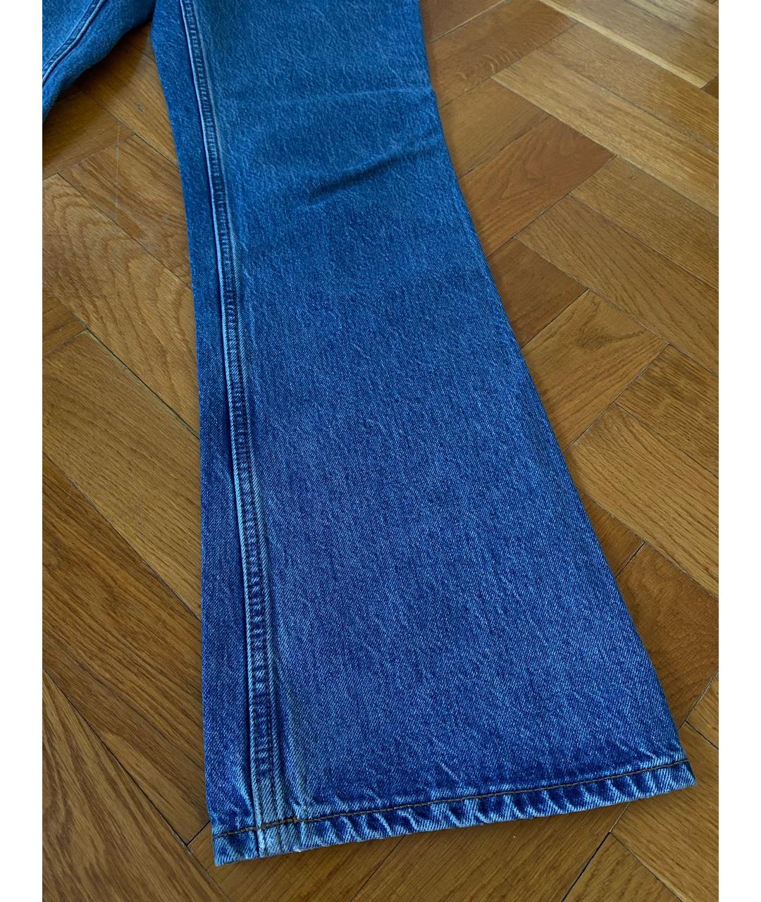 RE/DONE Синие хлопковые прямые джинсы, фото 3