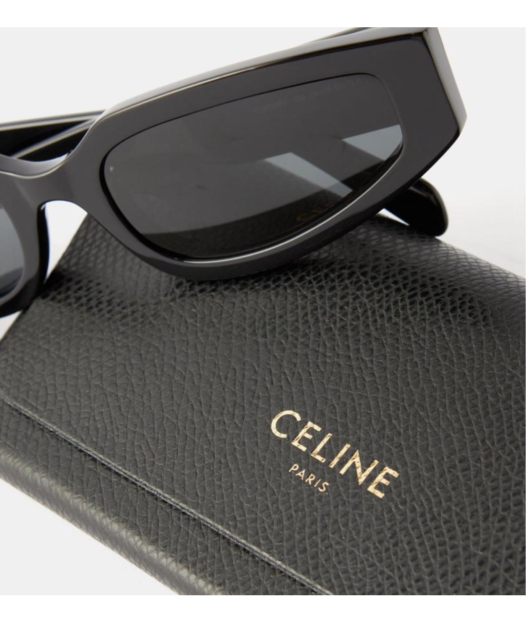 CELINE PRE-OWNED Черные пластиковые солнцезащитные очки, фото 4