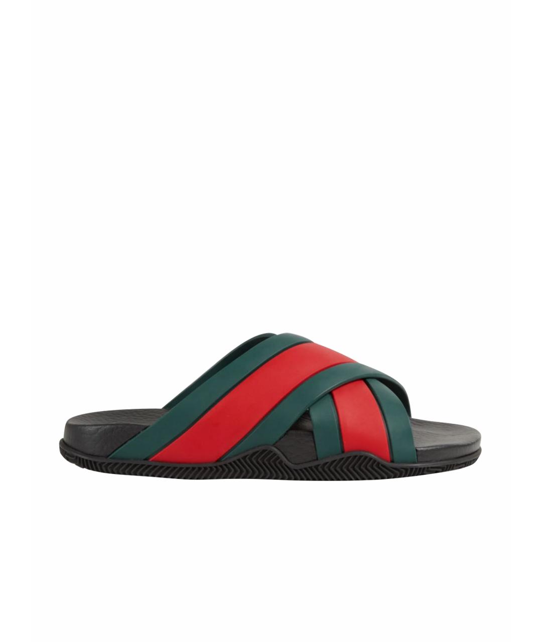 GUCCI Мульти резиновые шлепанцы, фото 1