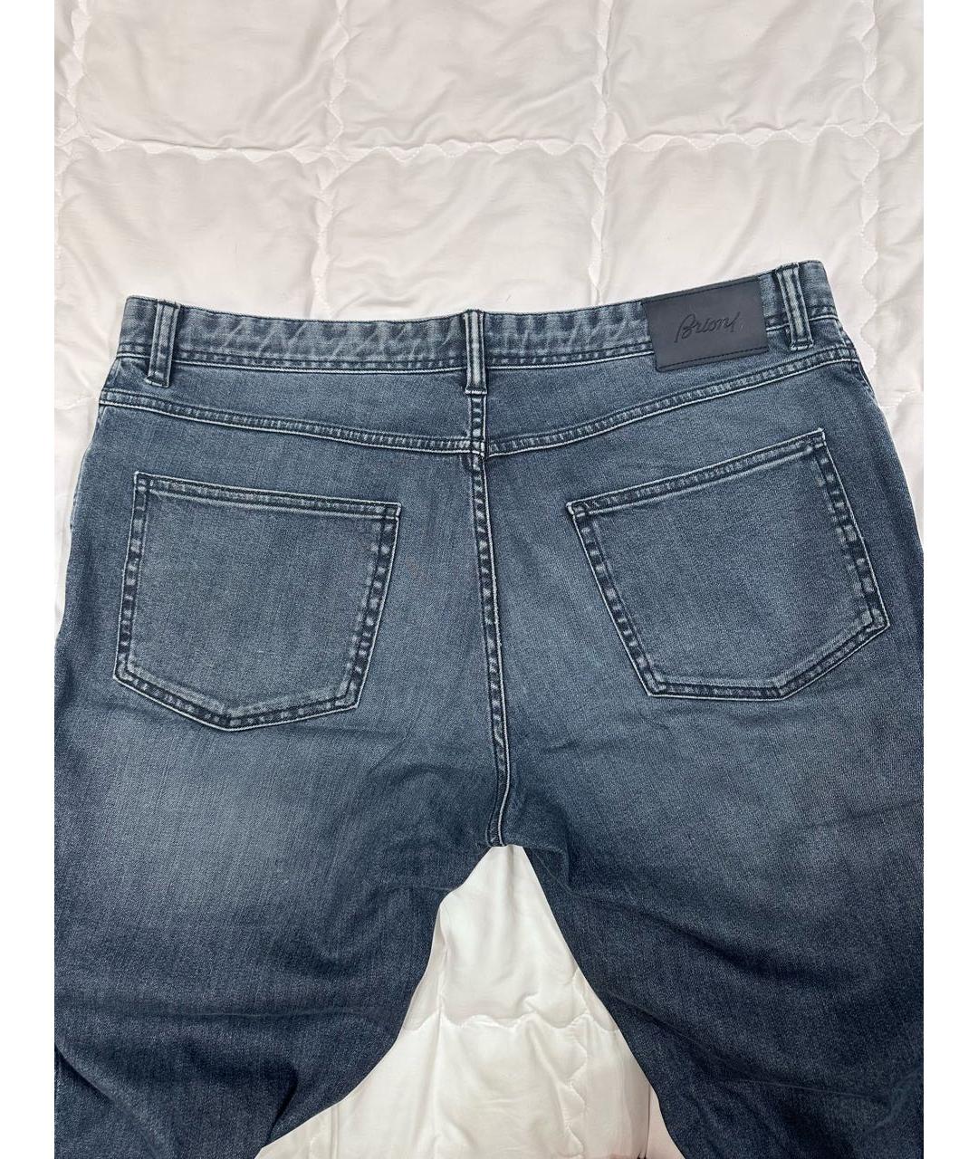 BRIONI Темно-синие прямые джинсы, фото 6