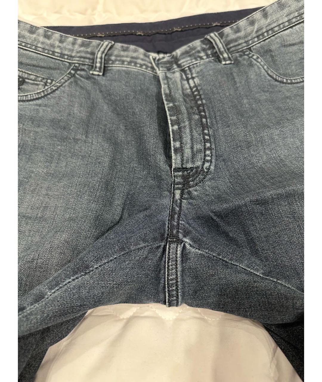 BRIONI Темно-синие прямые джинсы, фото 7