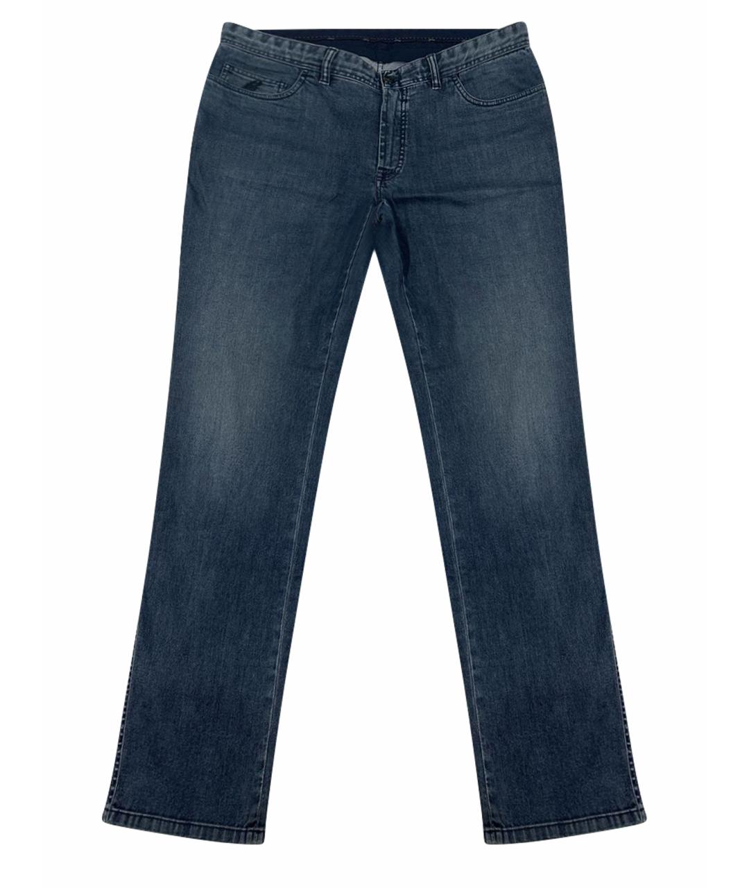 BRIONI Темно-синие прямые джинсы, фото 1
