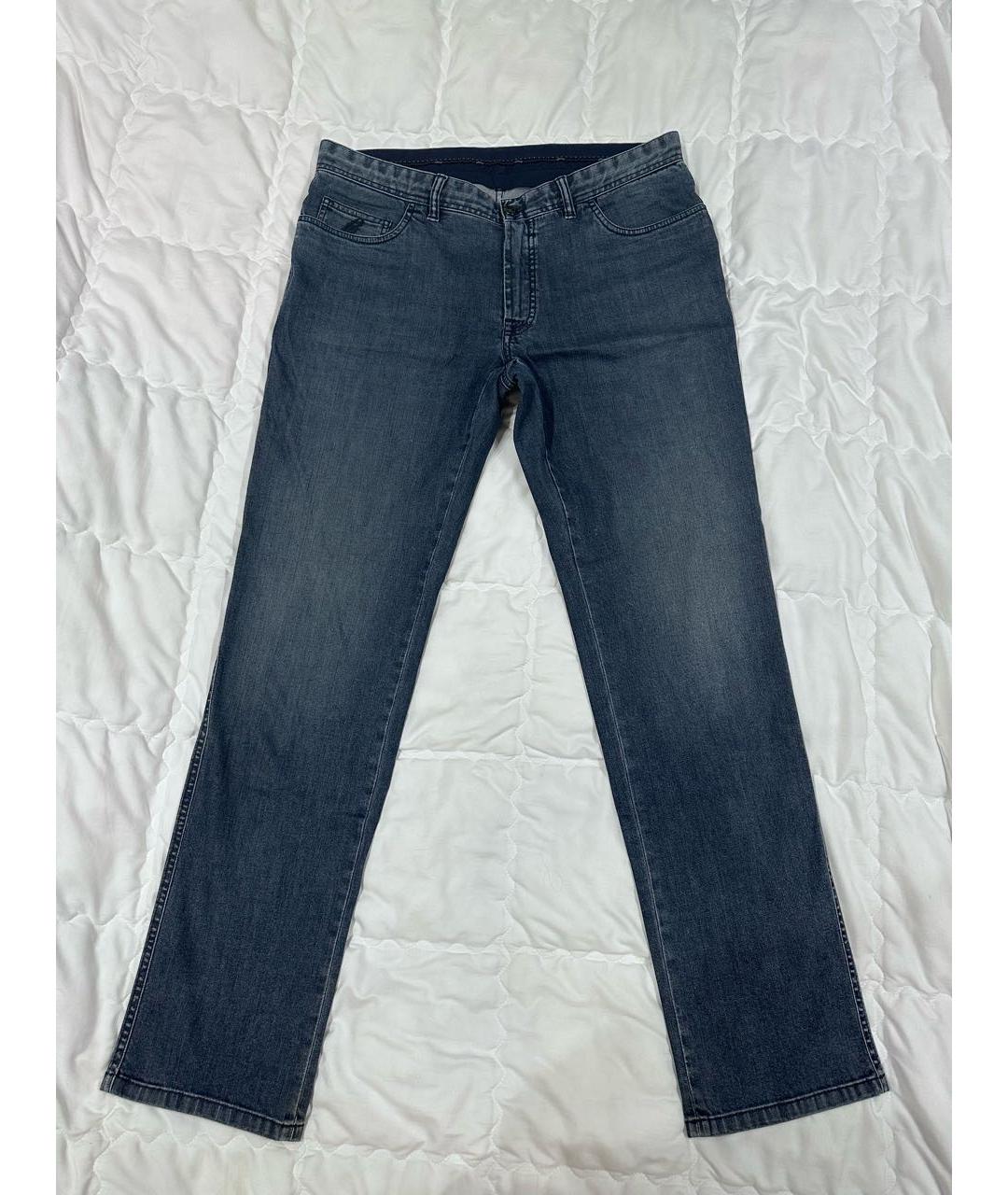 BRIONI Темно-синие прямые джинсы, фото 9