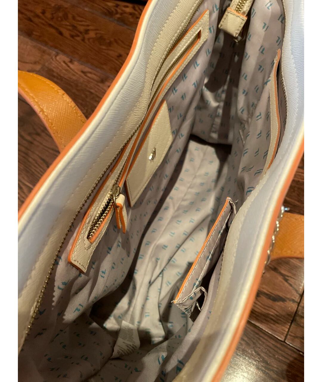 TRUSSARDI JEANS Бежевая сумка тоут из искусственной кожи, фото 4