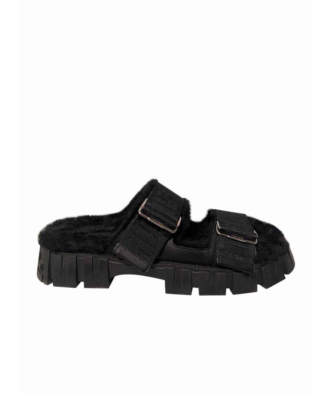 FENDI Черные сандалии, фото 1