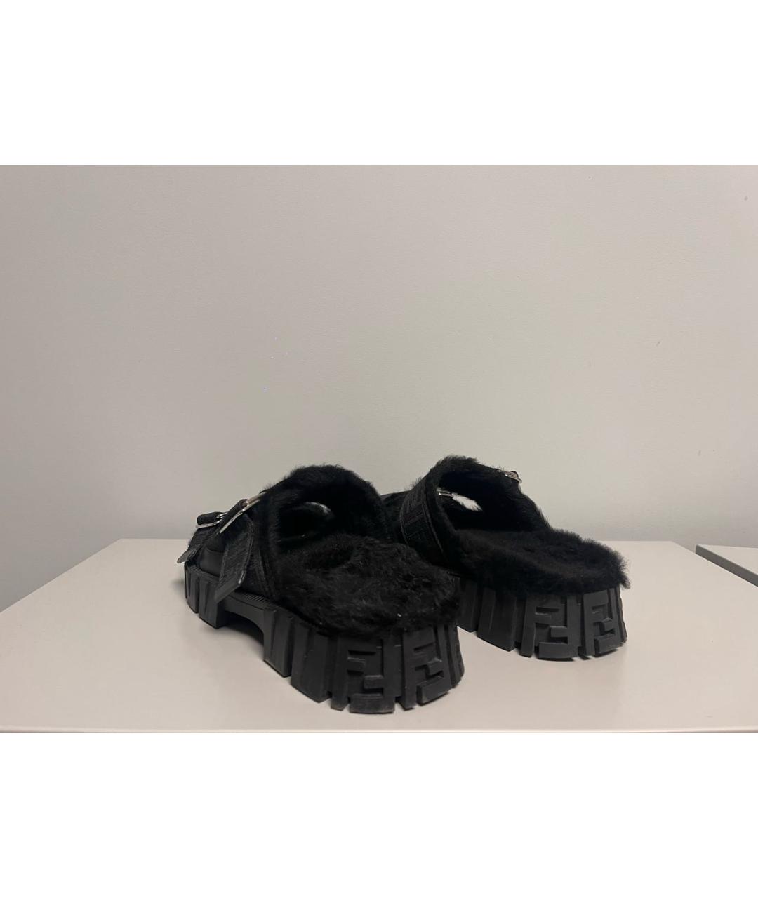 FENDI Черные сандалии, фото 7