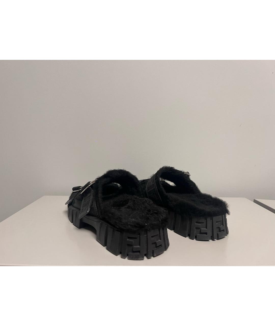 FENDI Черные сандалии, фото 6