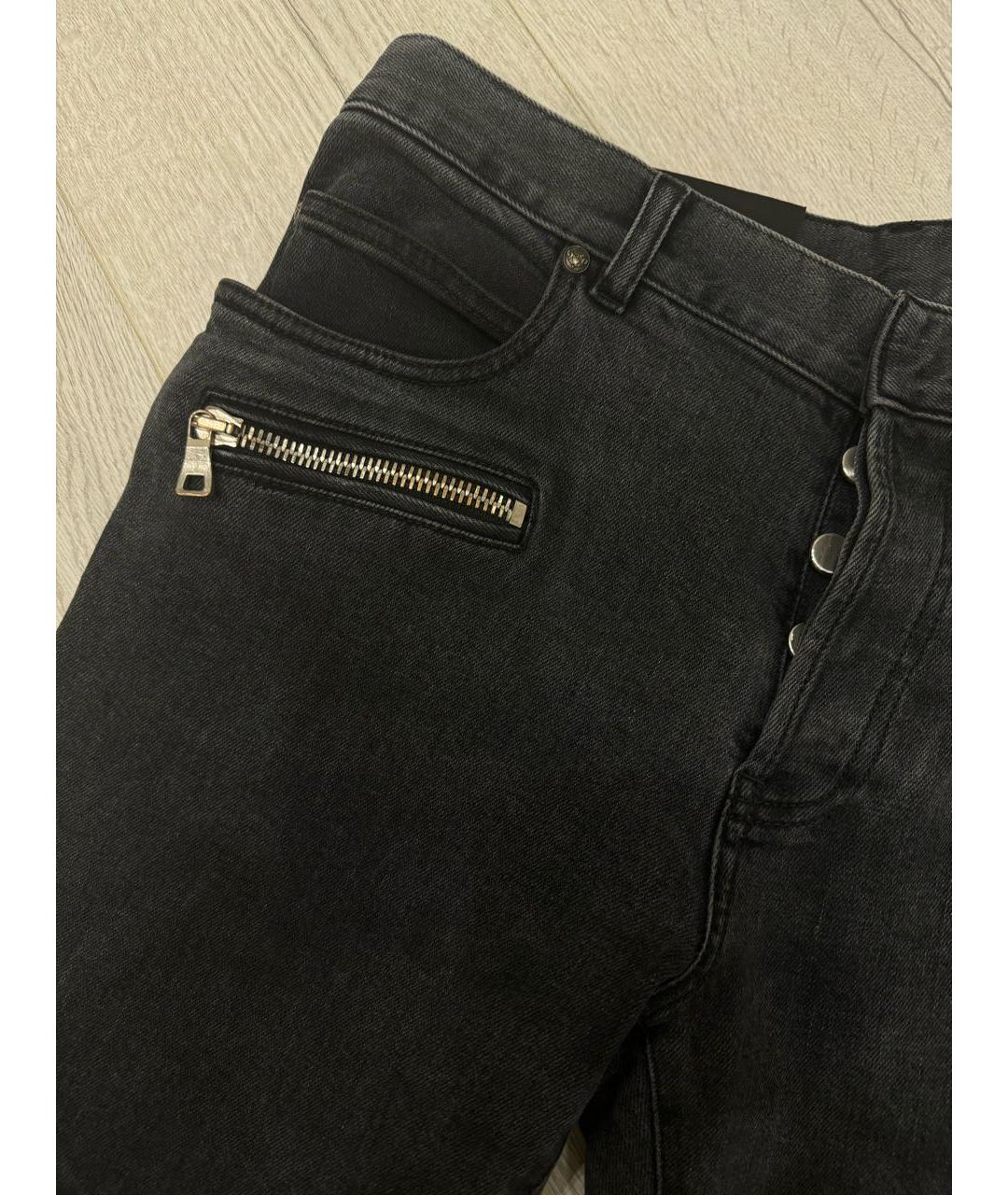 BALMAIN Черные хлопко-эластановые джинсы скинни, фото 3