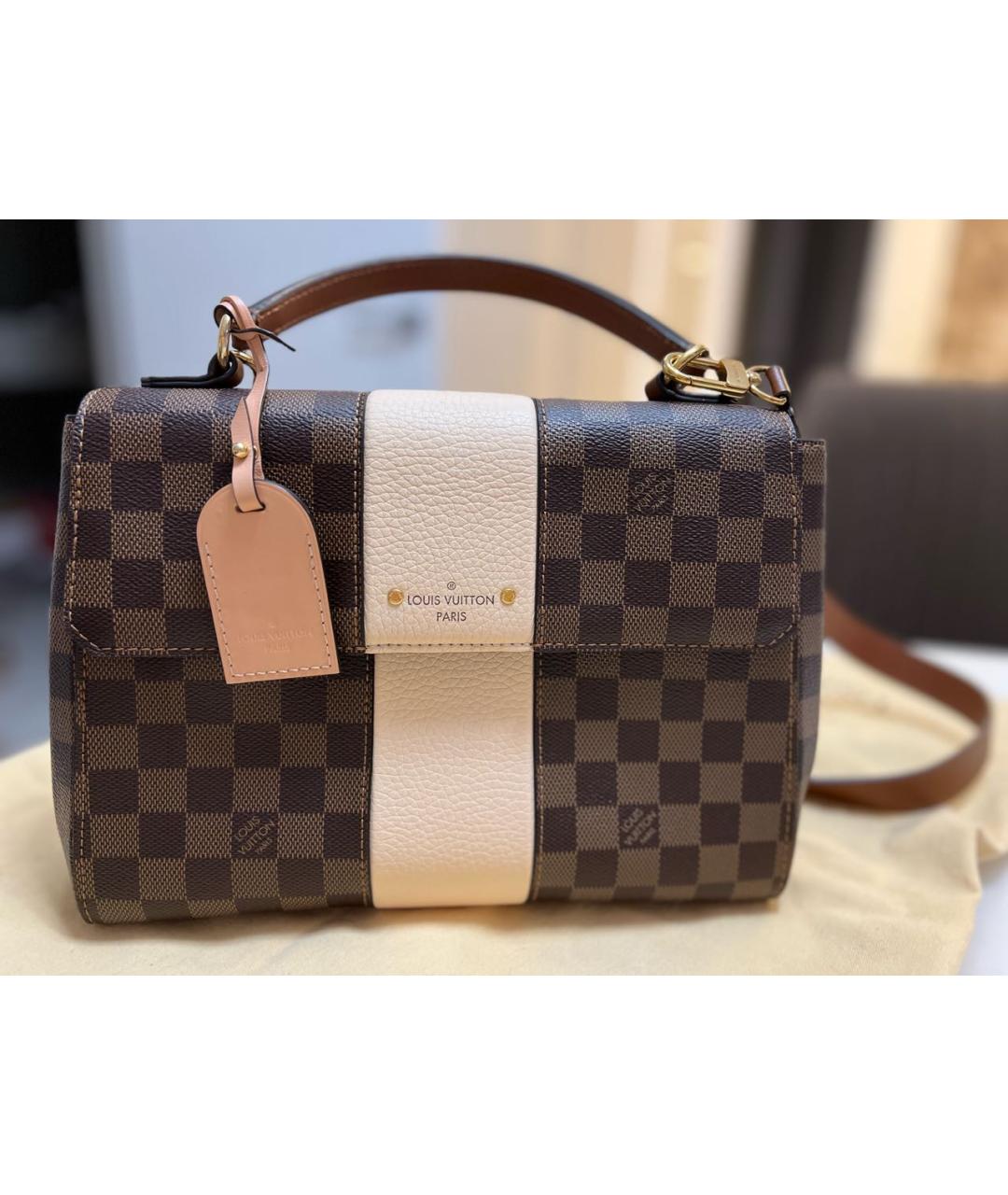 LOUIS VUITTON PRE-OWNED Коричневая сумка с короткими ручками, фото 6