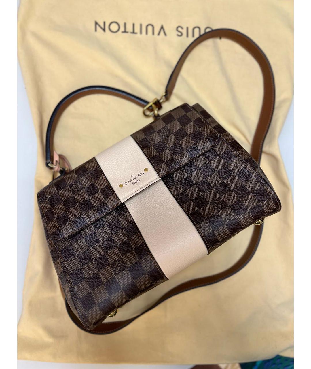 LOUIS VUITTON PRE-OWNED Коричневая сумка с короткими ручками, фото 2