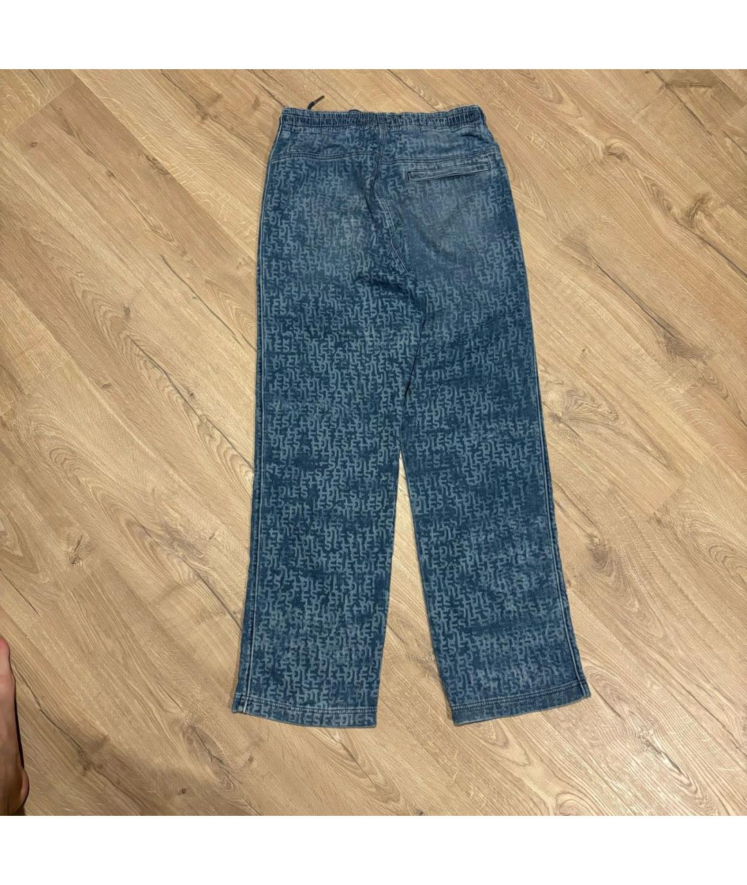 DIESEL Синие хлопковые прямые джинсы, фото 2