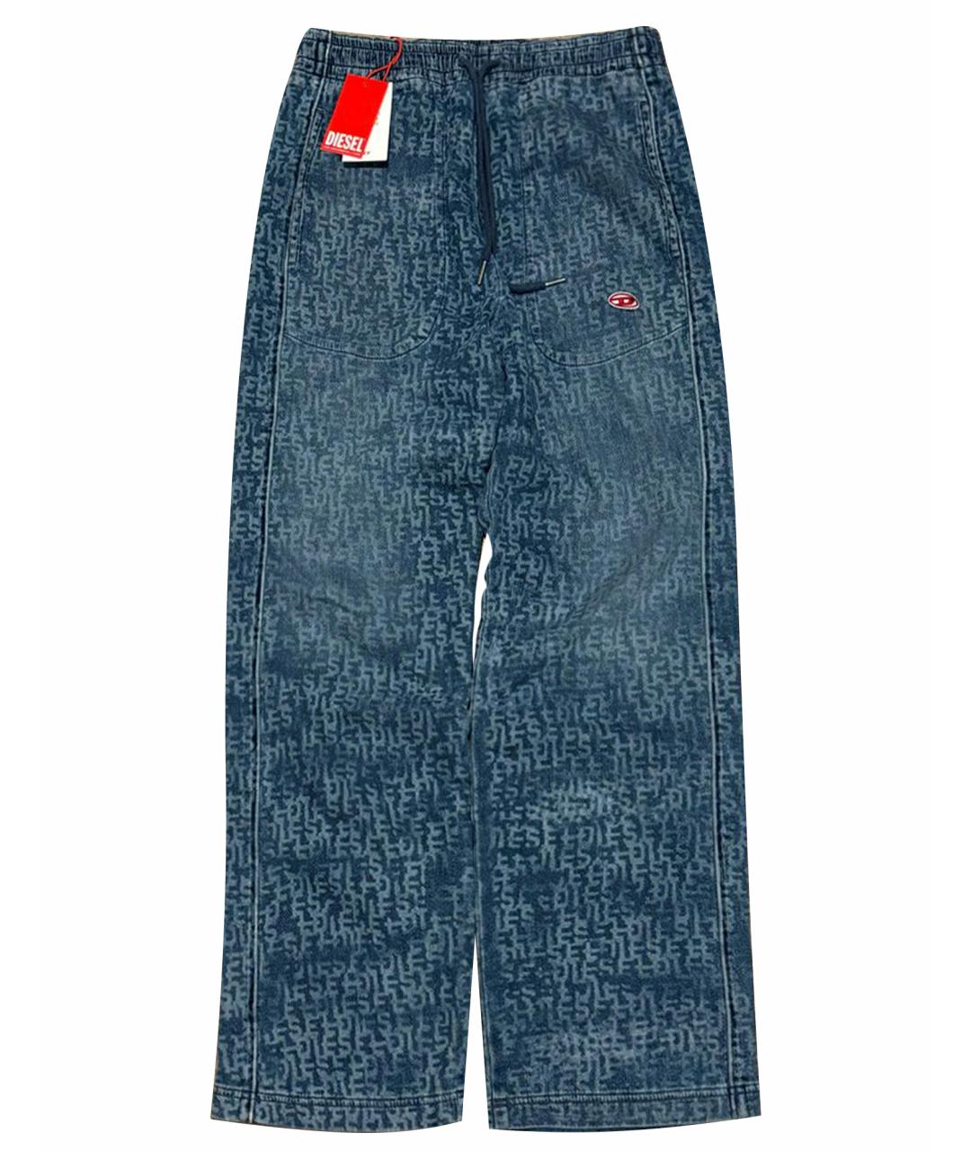 DIESEL Синие хлопковые прямые джинсы, фото 1