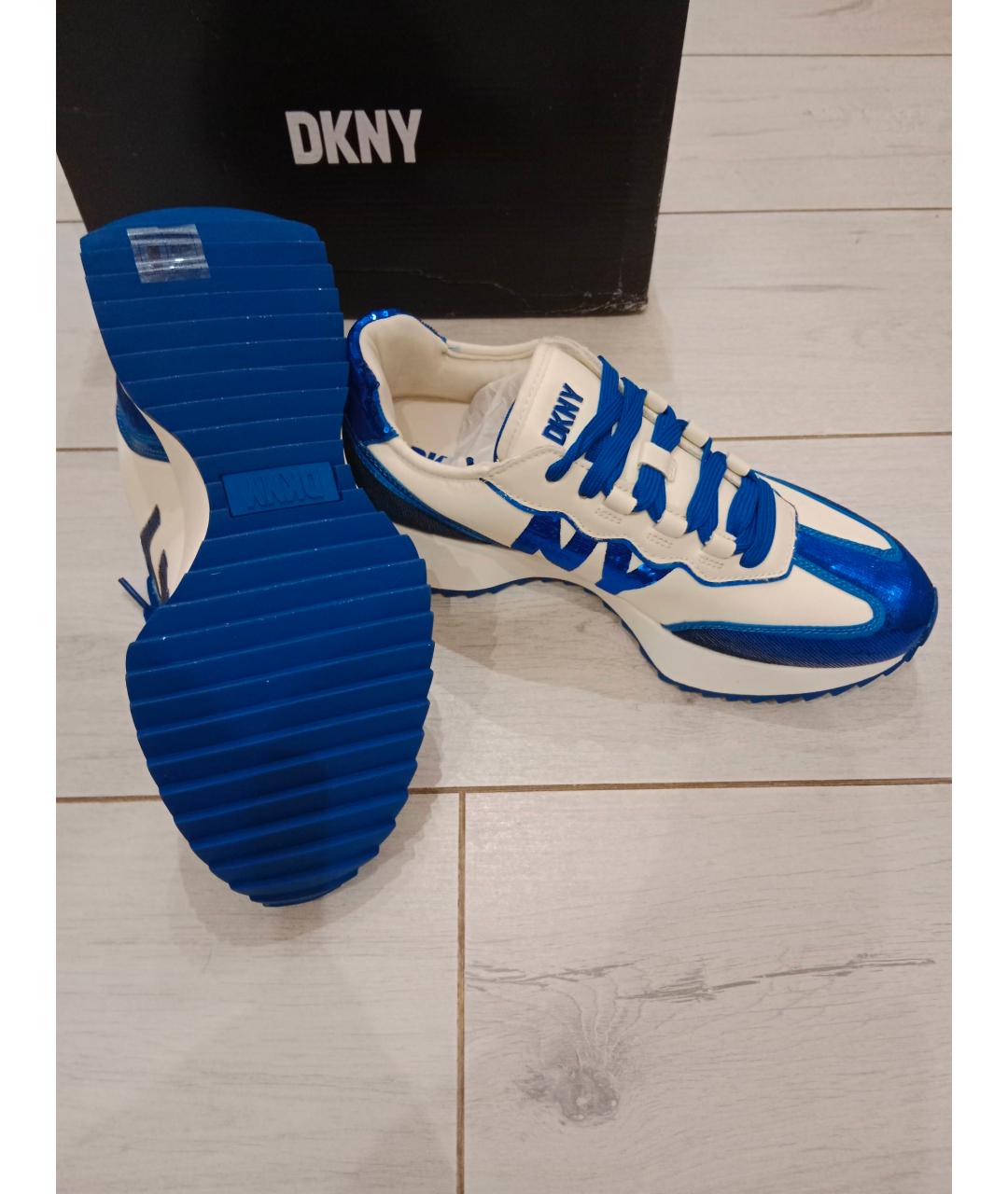 DKNY Белые кожаные кроссовки, фото 6