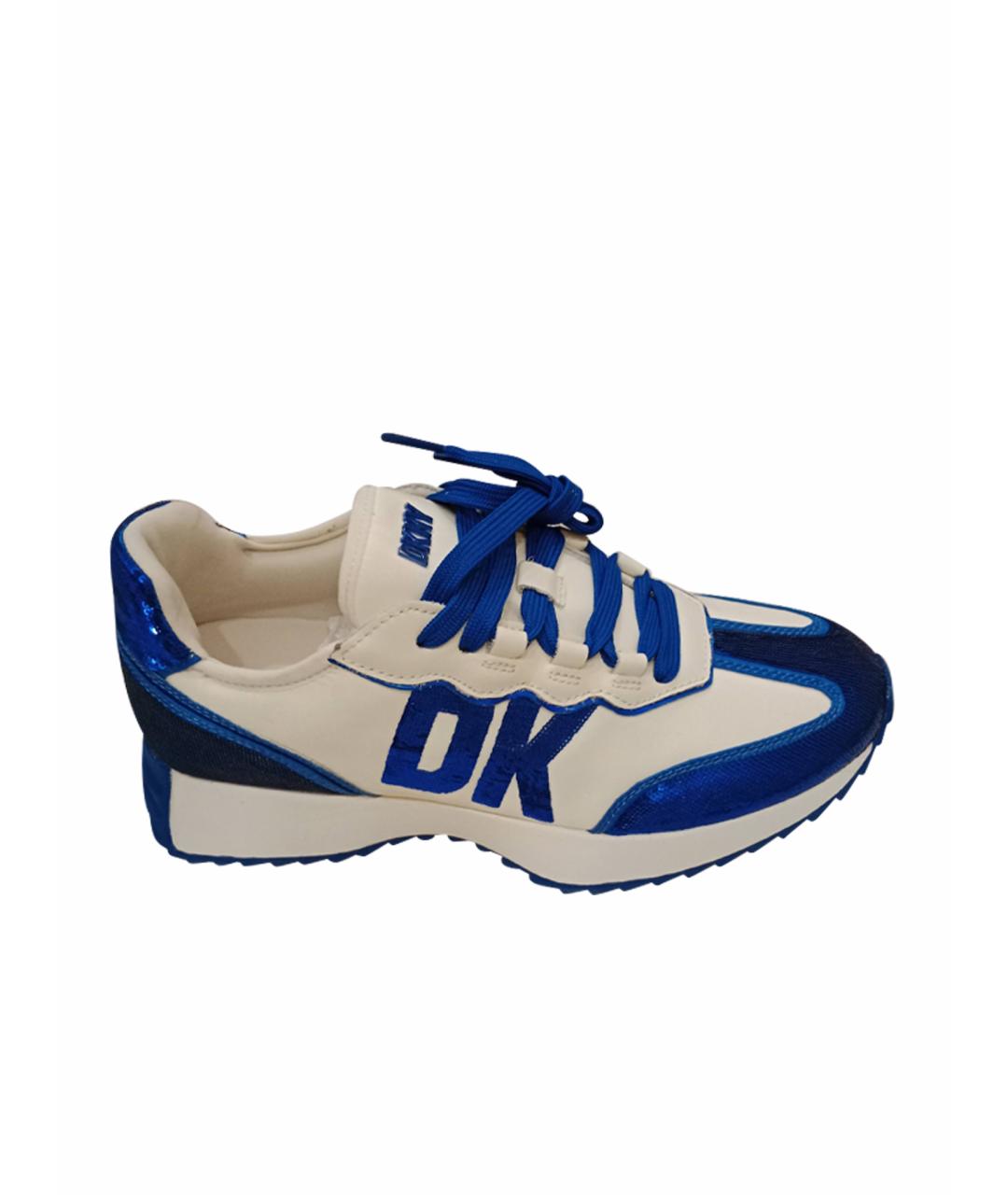 DKNY Белые кожаные кроссовки, фото 1