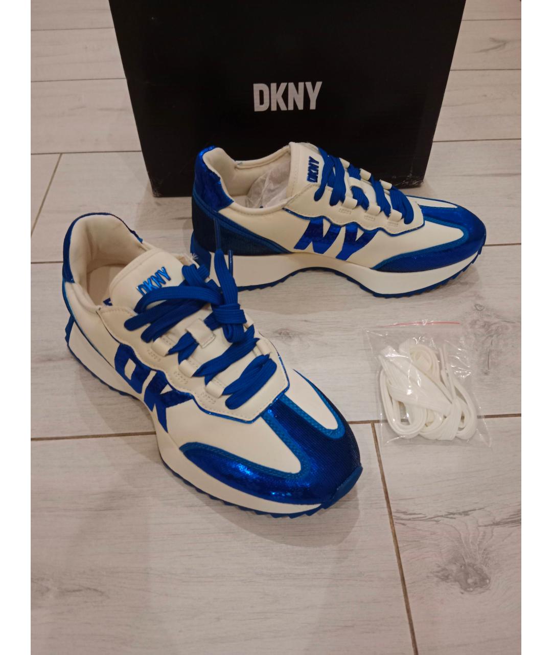 DKNY Белые кожаные кроссовки, фото 4