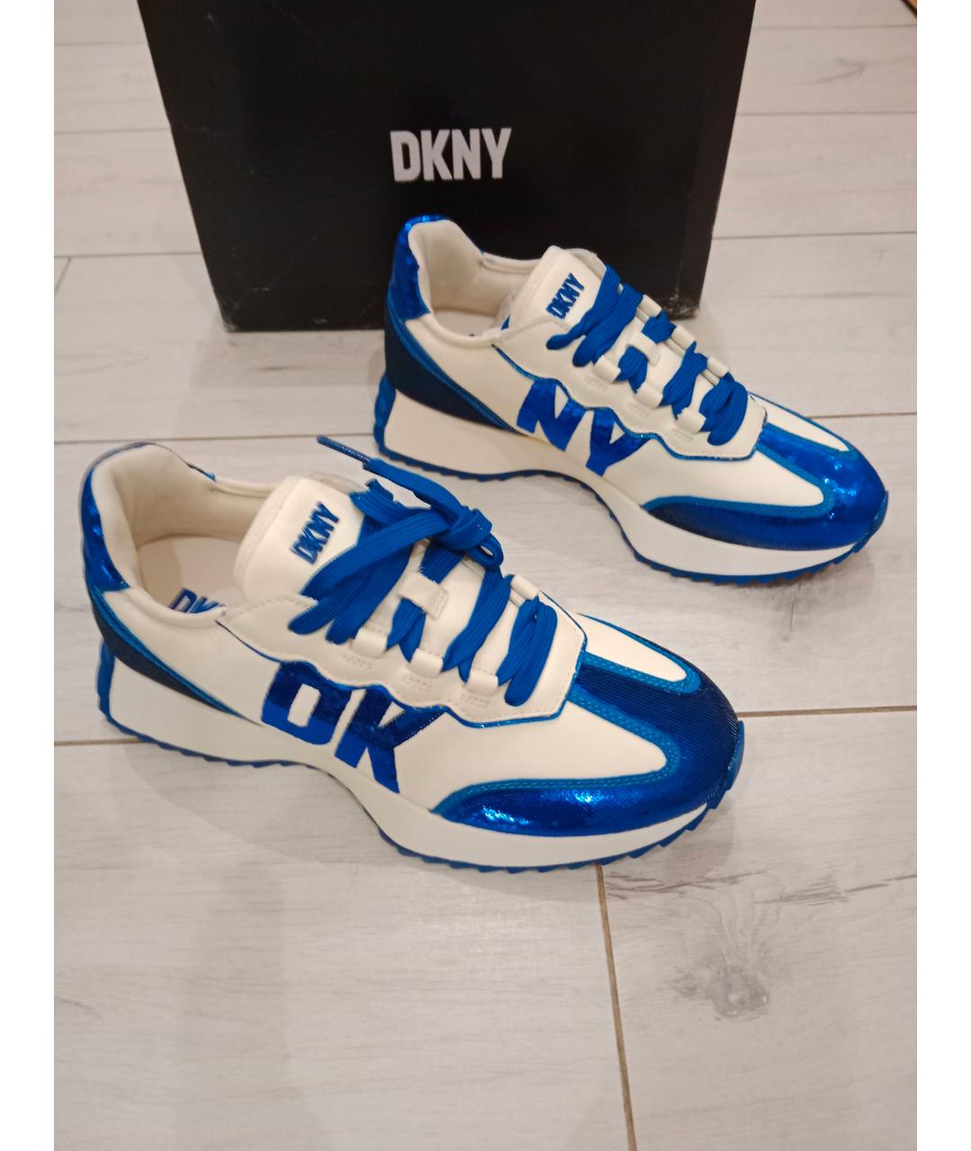 DKNY Белые кожаные кроссовки, фото 2