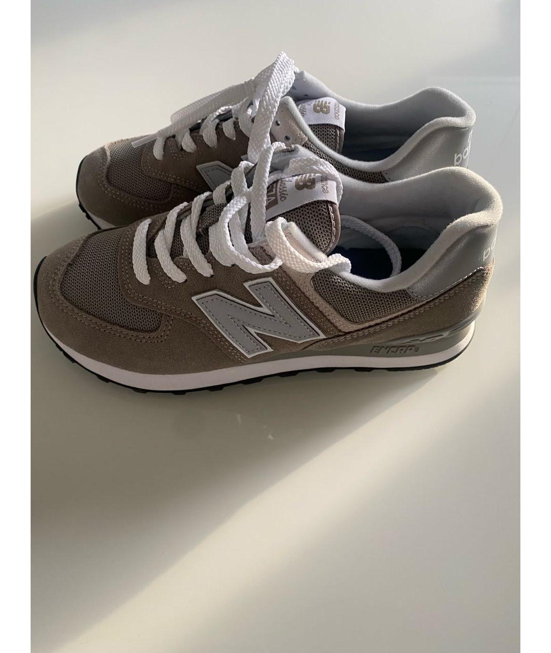 NEW BALANCE Серые замшевые кроссовки, фото 3