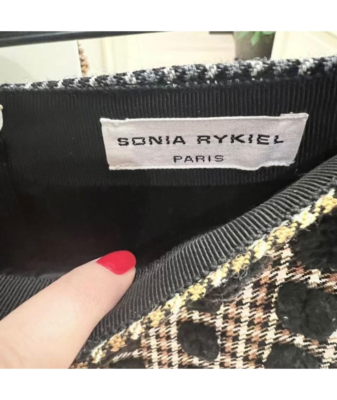 SONIA RYKIEL Коричневая шерстяная юбка мини, фото 3