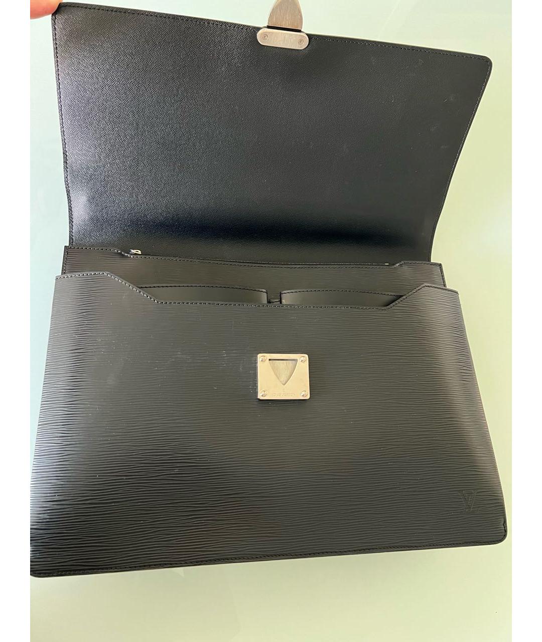 LOUIS VUITTON PRE-OWNED Черный портфель из искусственной кожи, фото 4