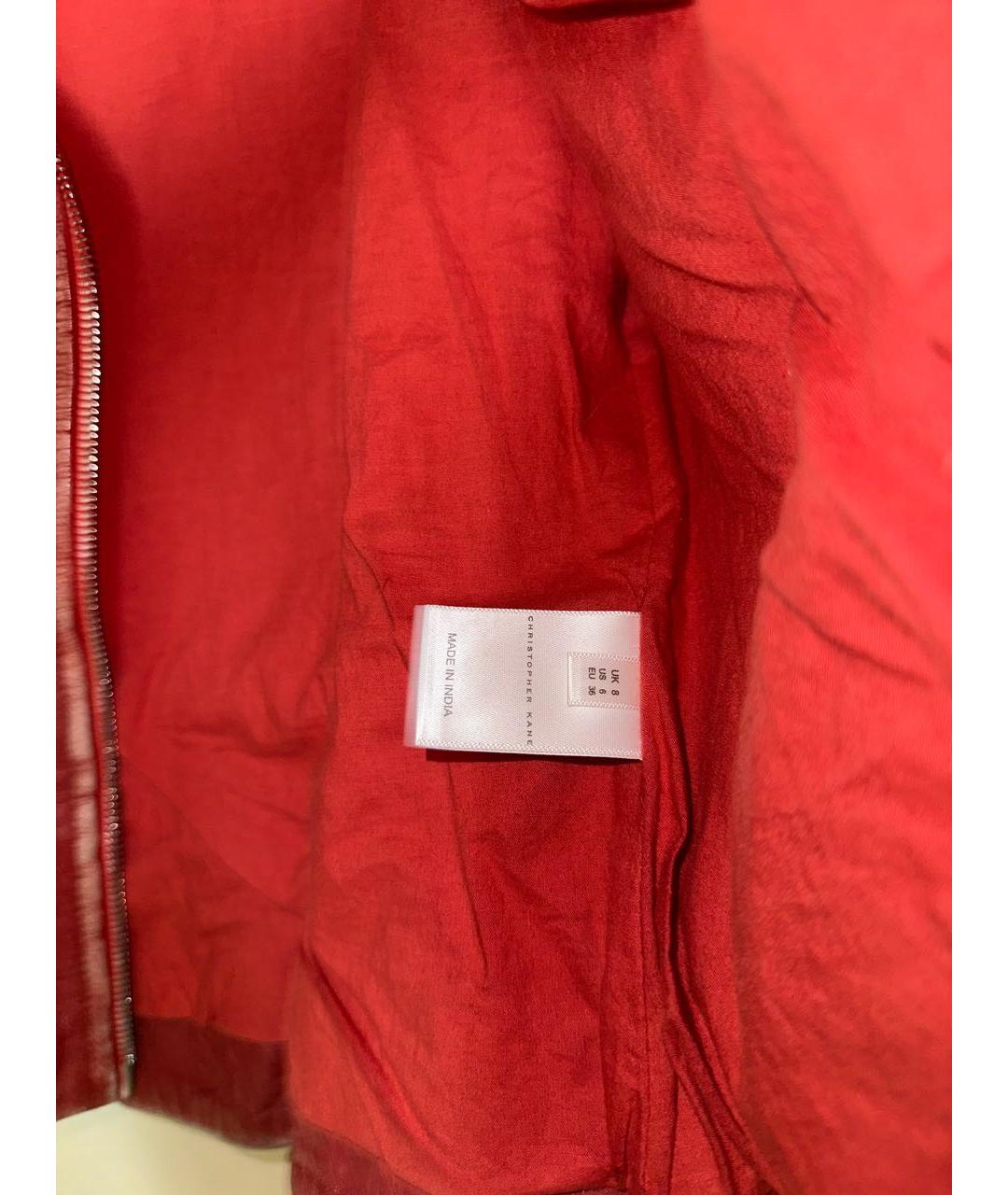 CHRISTOPHER KANE Красная кожаная куртка, фото 5
