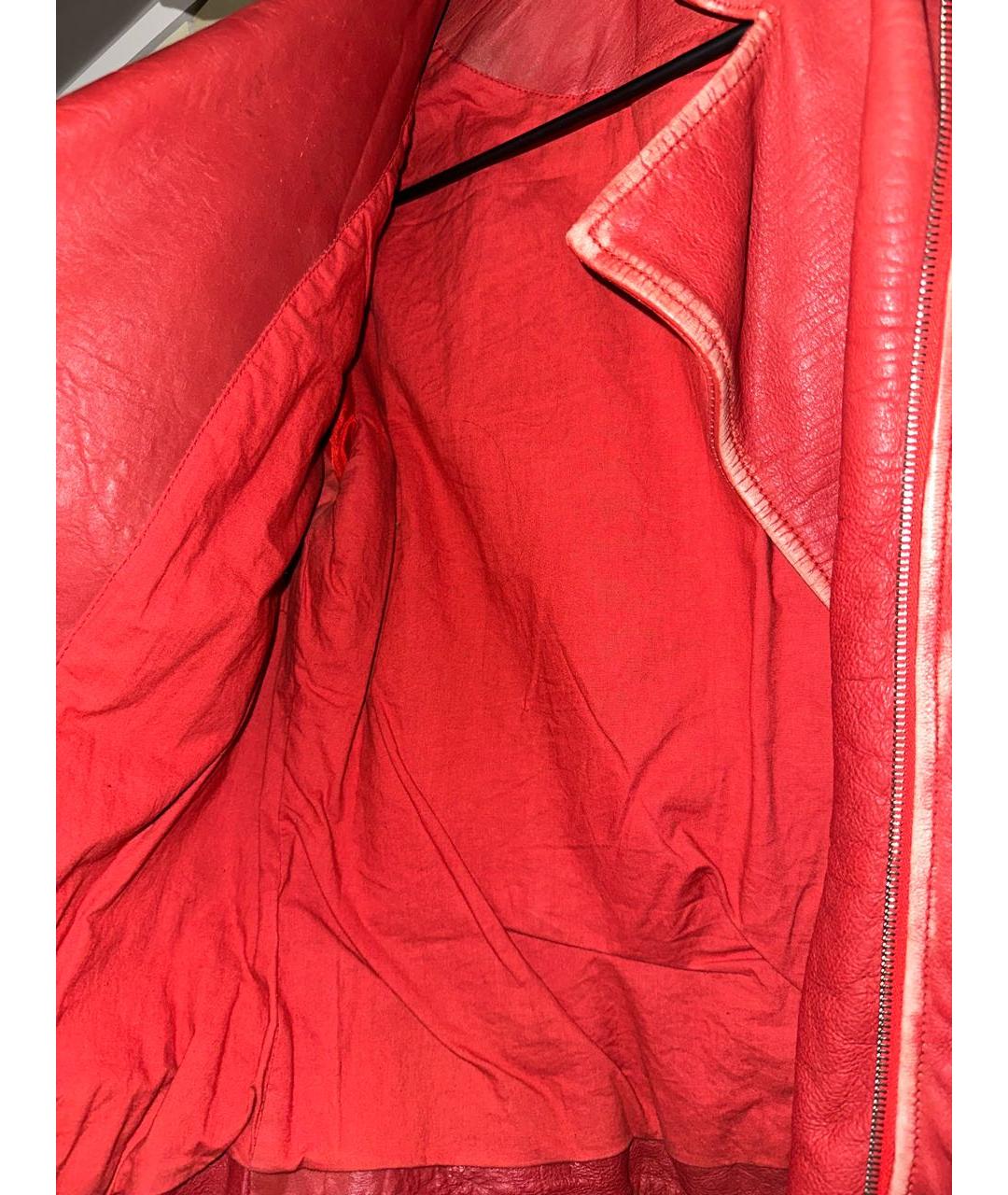 CHRISTOPHER KANE Красная кожаная куртка, фото 4