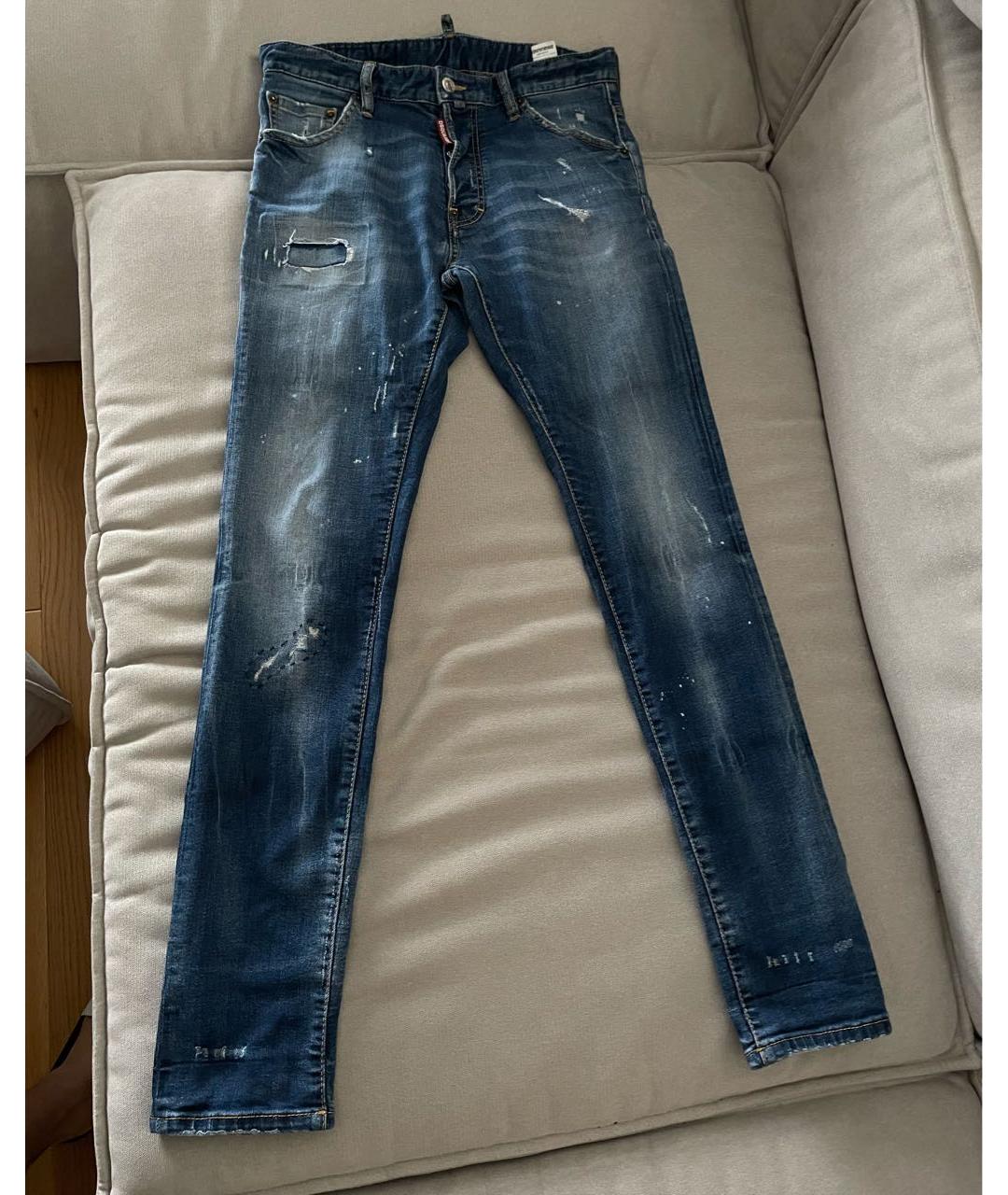 DSQUARED2 Синие хлопковые джинсы скинни, фото 5