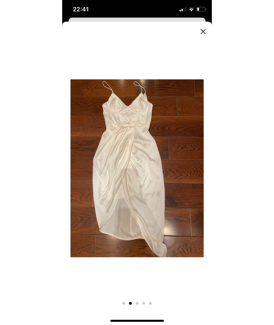 ZIMMERMANN Белое шелковое коктейльное платье, фото 4