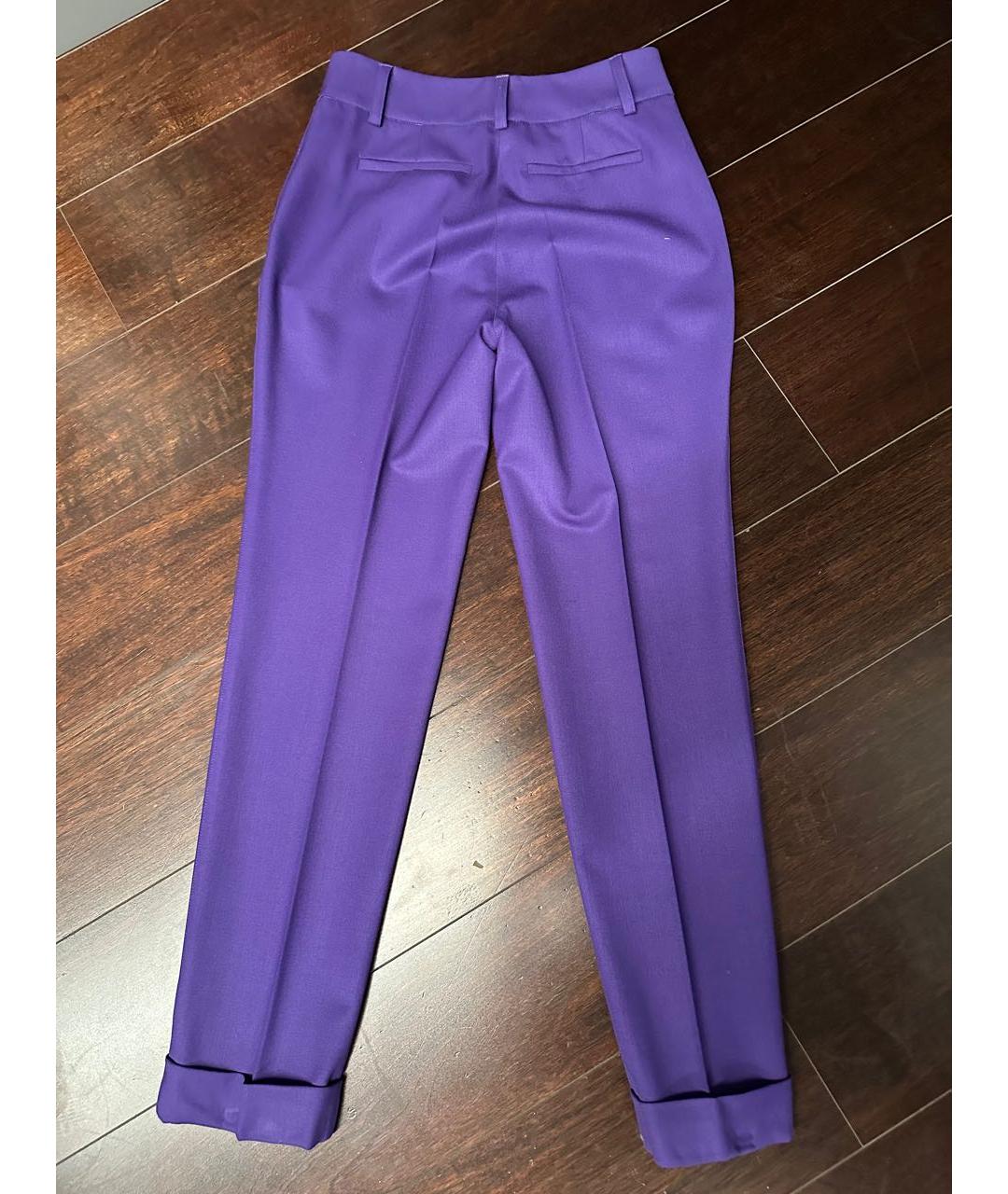 P.A.R.O.S.H. Фиолетовые шерстяные брюки узкие, фото 2