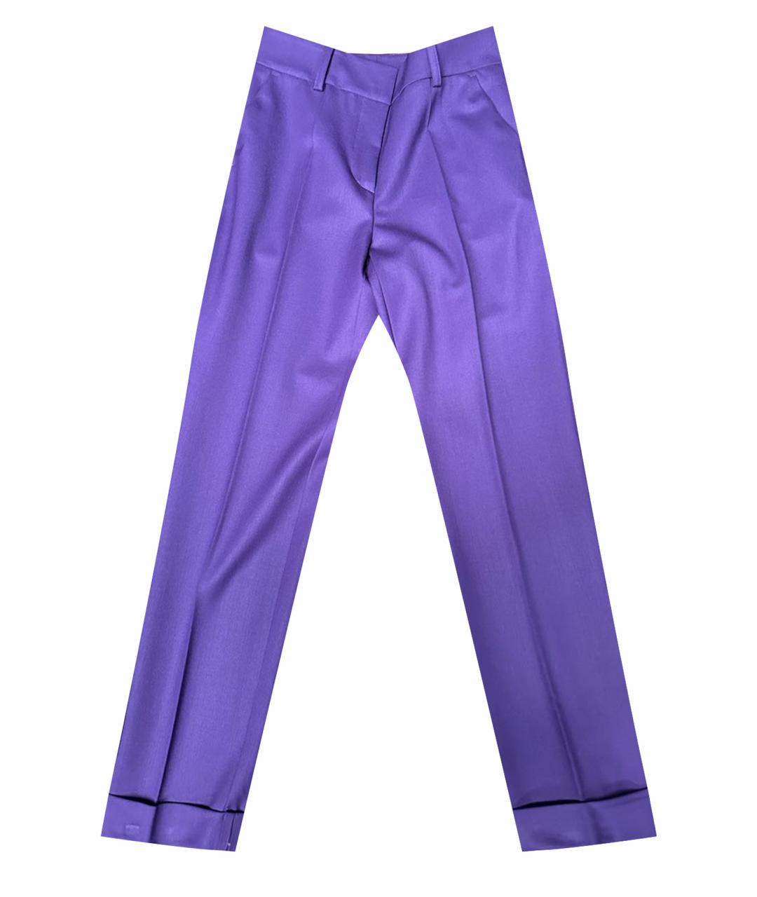 P.A.R.O.S.H. Фиолетовые шерстяные брюки узкие, фото 1
