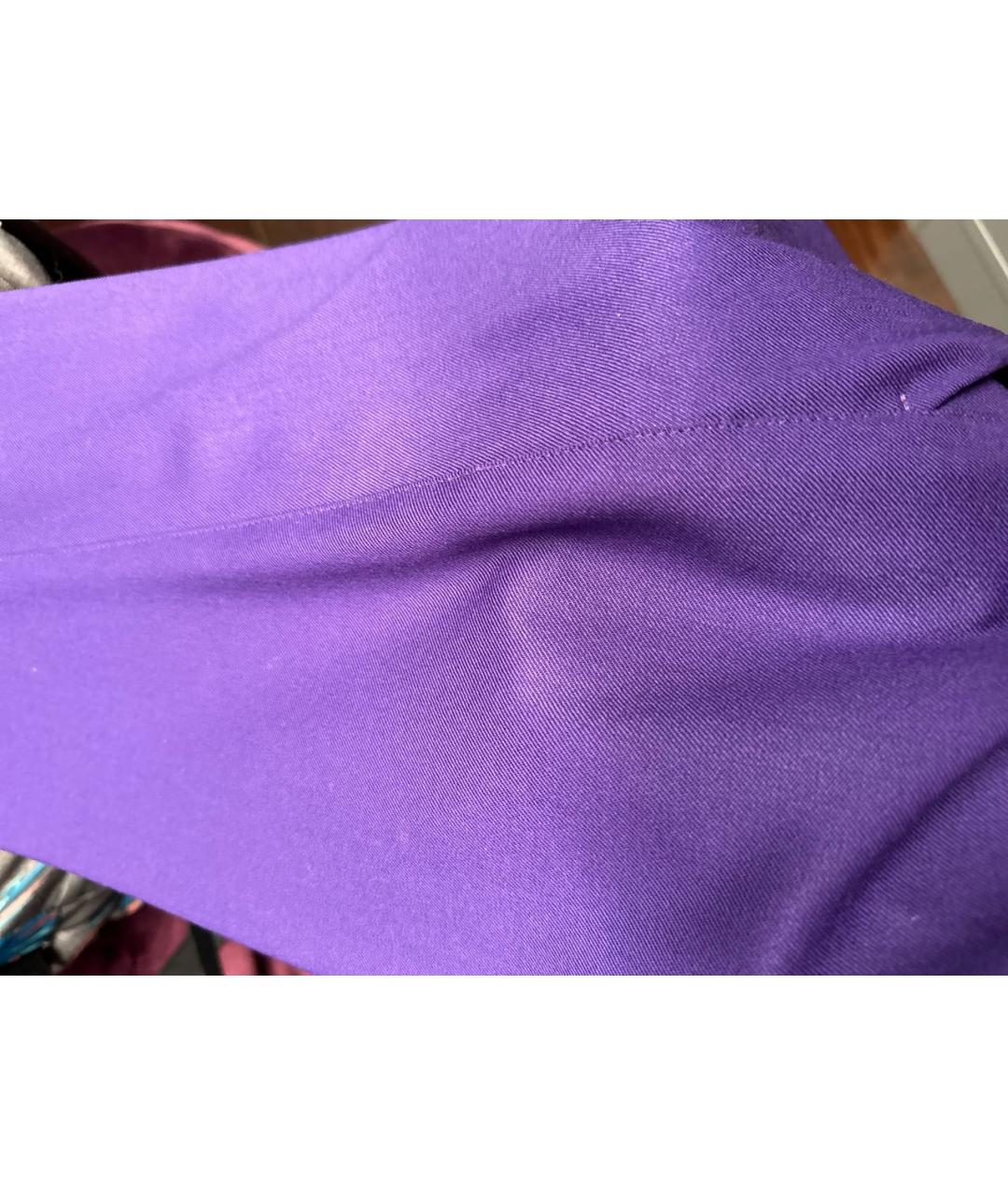 P.A.R.O.S.H. Фиолетовые шерстяные брюки узкие, фото 4