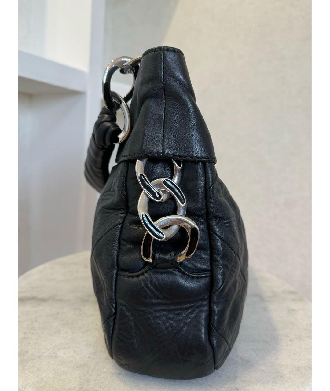 CHANEL PRE-OWNED Черная кожаная сумка тоут, фото 6