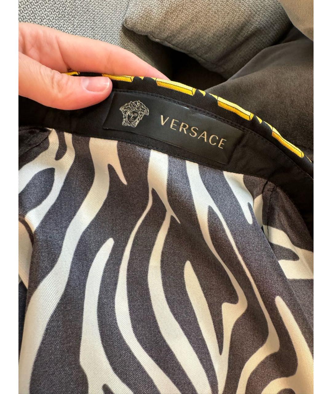 VERSACE Мульти шелковое коктейльное платье, фото 8