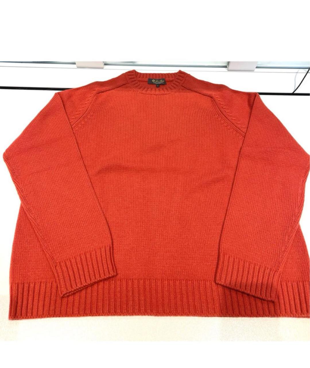 LORO PIANA Красный кашемировый джемпер / свитер, фото 4