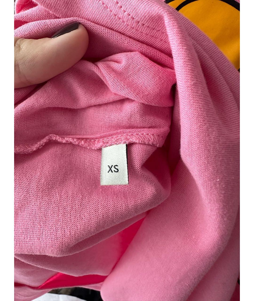 GUCCI Розовая хлопковая футболка, фото 4