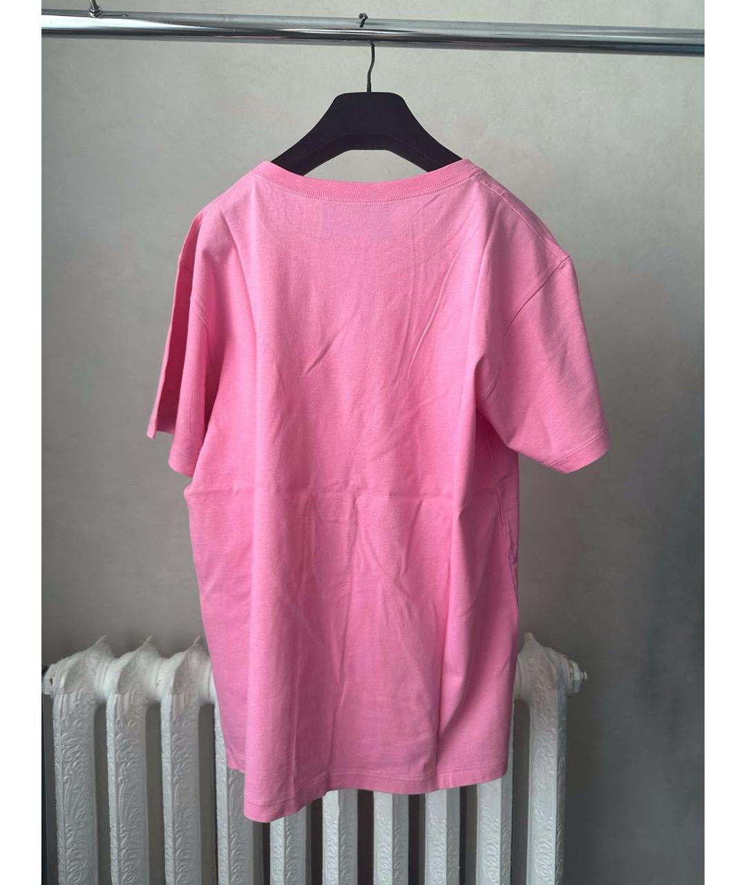 GUCCI Розовая хлопковая футболка, фото 2