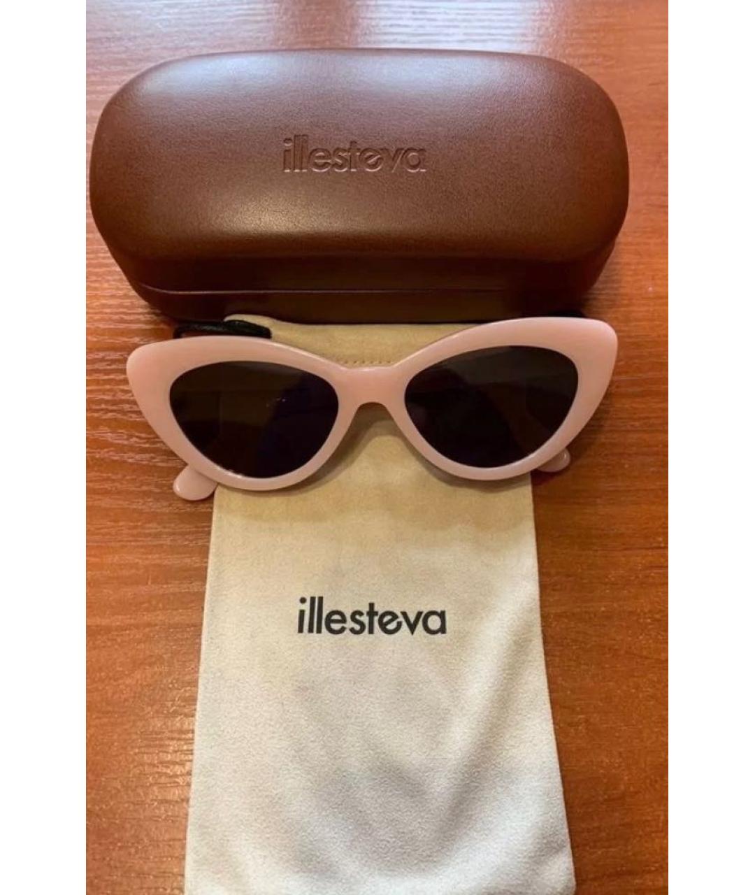 ILLESTEVA Розовые пластиковые солнцезащитные очки, фото 4