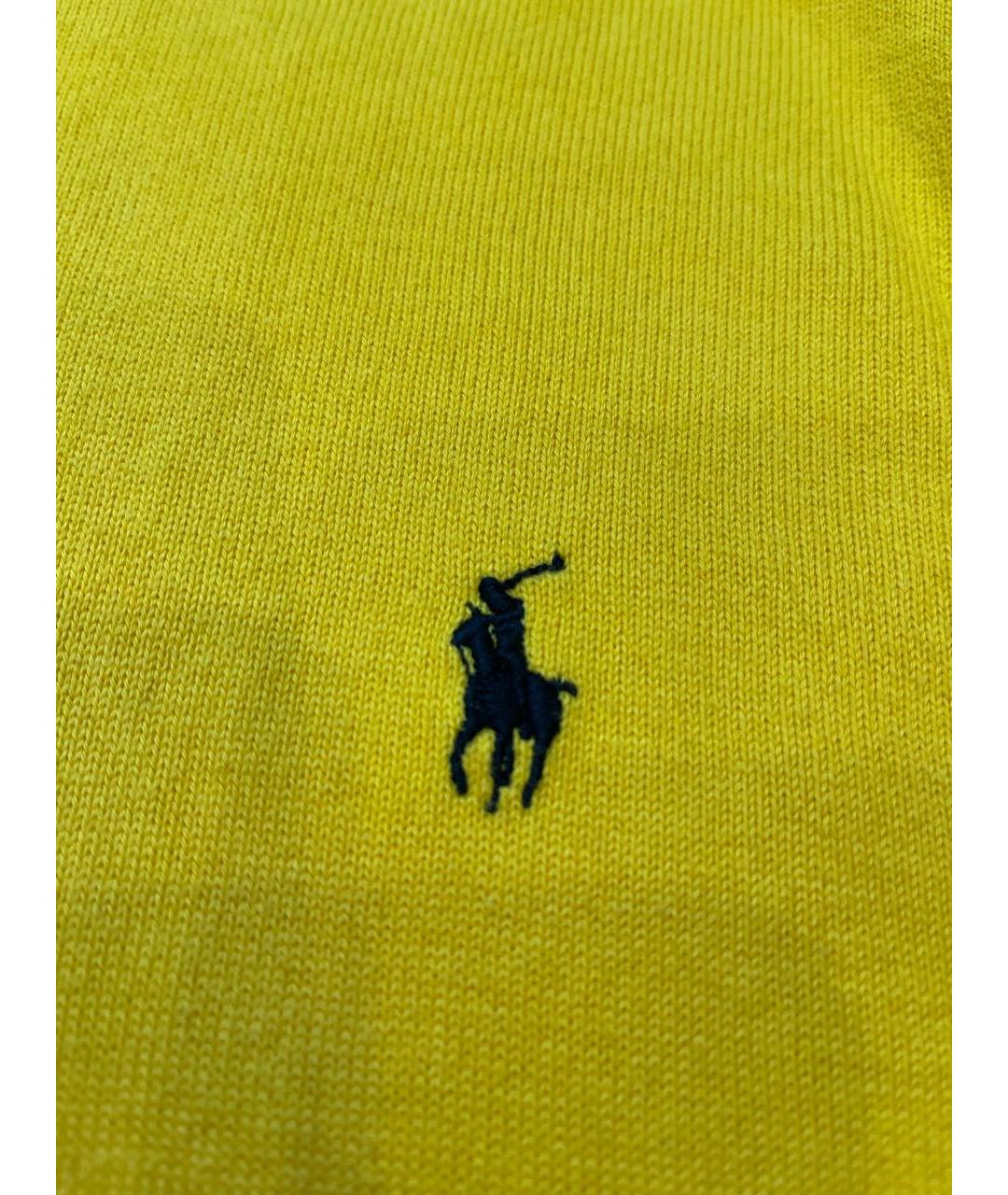 POLO RALPH LAUREN Желтый хлопковый джемпер / свитер, фото 2