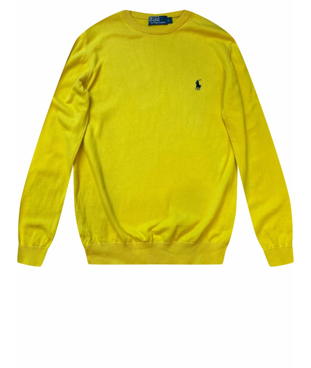 POLO RALPH LAUREN Желтый хлопковый джемпер / свитер, фото 1