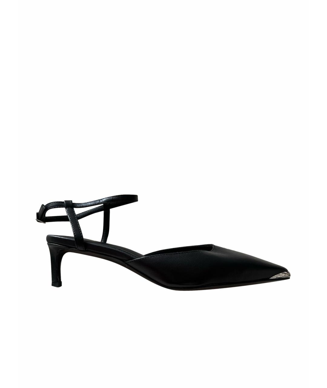 CELINE PRE-OWNED Черные кожаные лодочки на низком каблуке, фото 1