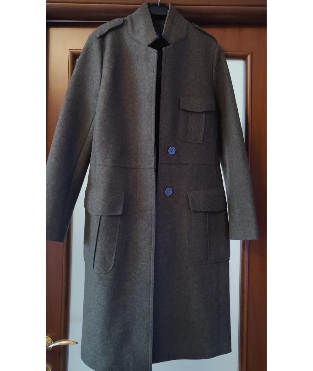LORENA ANTONIAZZI Антрацитовое шерстяное пальто, фото 10