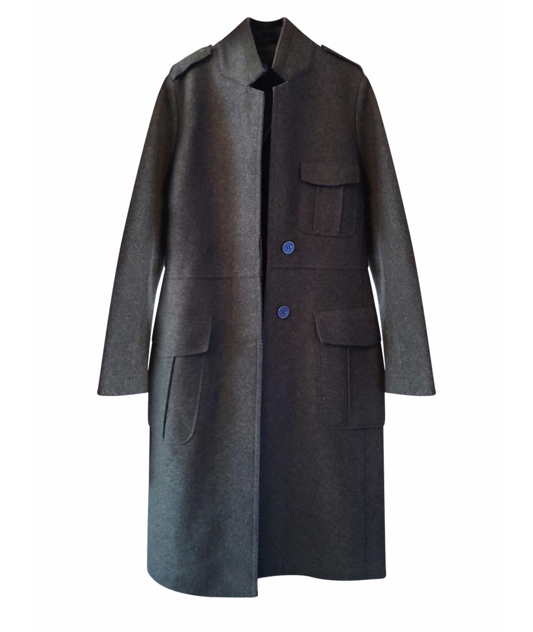 LORENA ANTONIAZZI Антрацитовое шерстяное пальто, фото 1