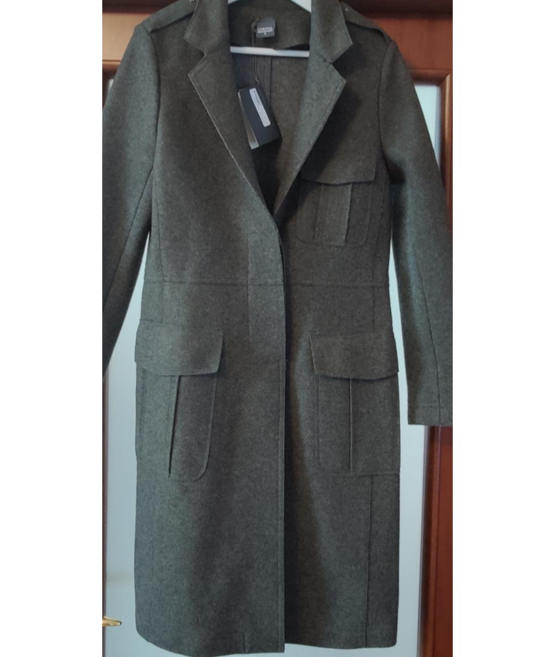 LORENA ANTONIAZZI Антрацитовое шерстяное пальто, фото 2